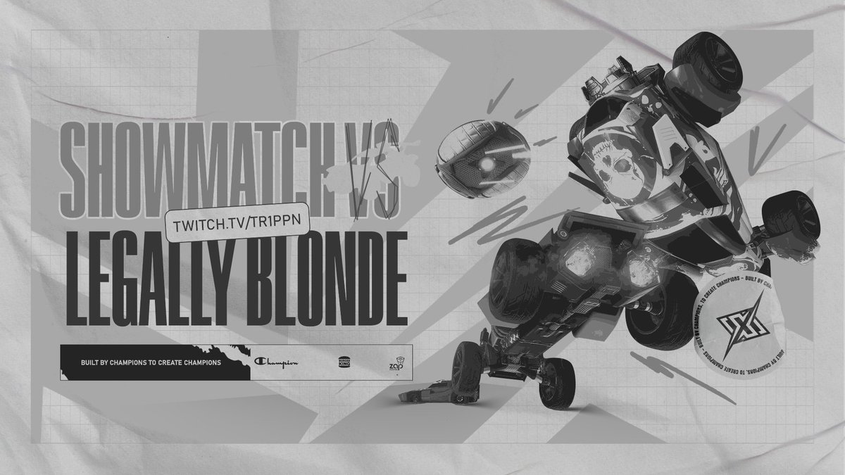 X13GG's tweet photo. [X13RL White]

White scattered along the streets 🏳
Our Rocket League WCB roster are doing another Show Match but wait, it’s a bo7?! This time we’re going against newly formed WCB @LegallyBlondeRL’s team! 

⏰: 9PM EST
🎙: @tr1ppn
📺: IN REPLIES

#13HYPE https://t.co/4dQTCb9pwP
