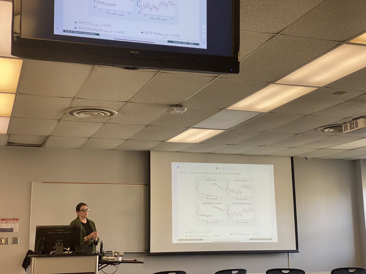 LagoudakisA's tweet photo. Dr. Harris-Lagoudakis killing it again! #scannerdata #SNAP #MentalAccounting #EconTwitter @cwae_aaea @AEACSWEP https://t.co/nR2fNNvIQo