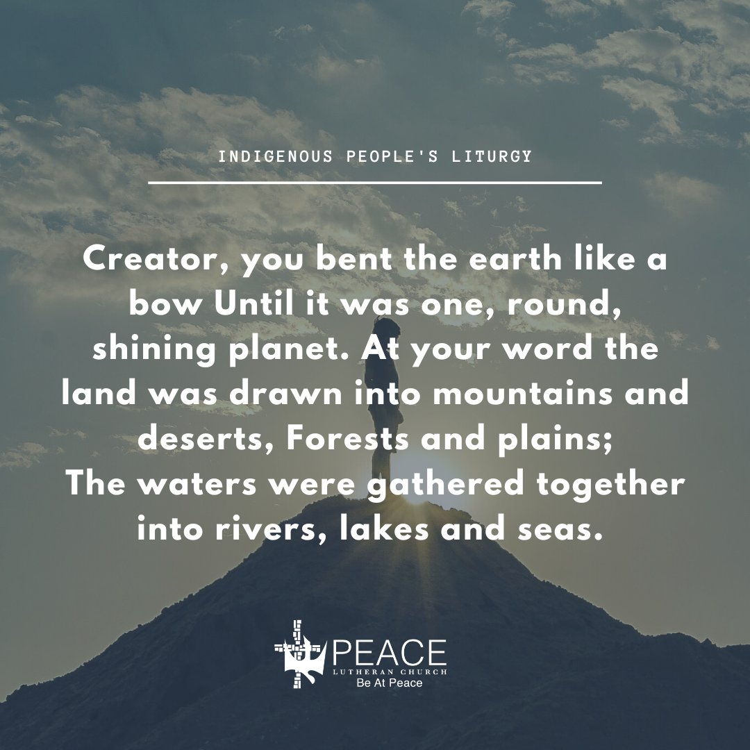 PELCAlexandria's tweet photo. Sunday's worship includes liturgical contributions of Indigenous Lutherans. After worship, Peace members who work for the Federal Govt on native issues will lead discussion on our relationship w/indigenous communities + how faith is tied to advocacy for justice for Indigenous ppl https://t.co/2F72S6KXpU