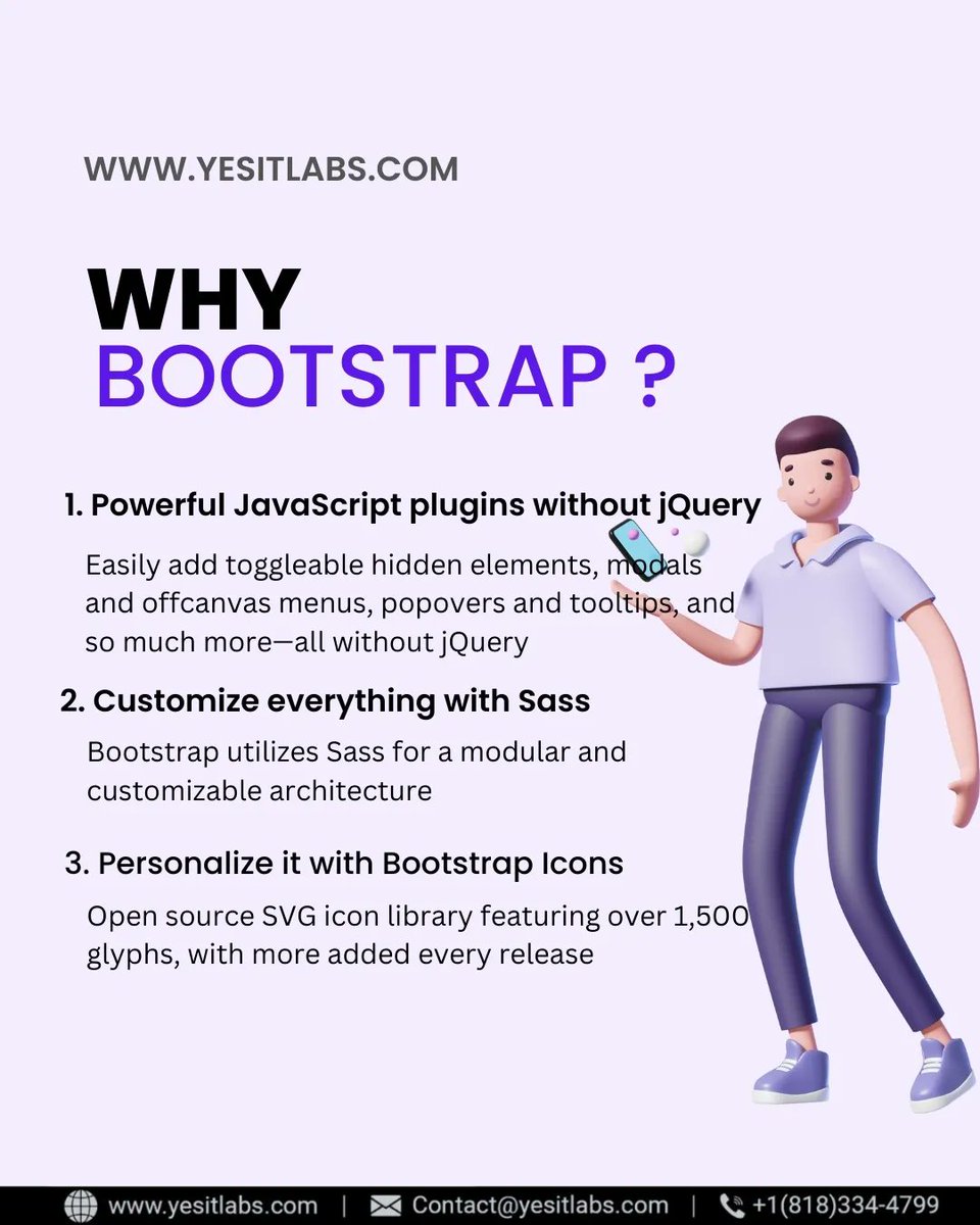 YESITLabs's tweet image. Build fast, responsive sites with Bootstrap
Hire Bootstrap dedicated developers according to your project need 
Contact Us:  +1(818) 334-4799
Or Visit: buff.ly/2MsvnUP
 #bootstrap #bootstrapping #bootstrapdevelopers #responsive #responsivewebdesign