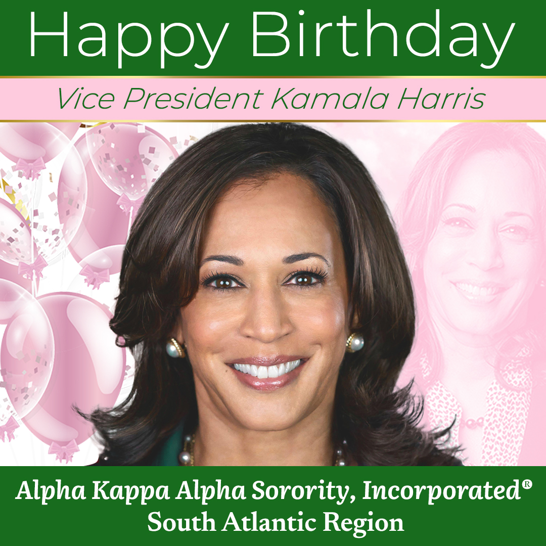 Happy Birthday to U.S. Vice President Kamala Harris, our sorority sister!   