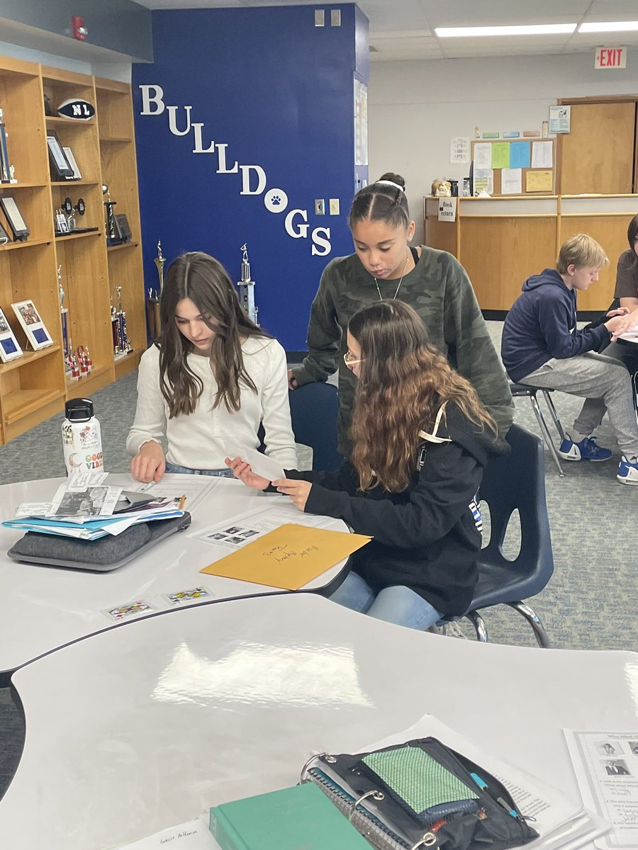 WeaberTim's tweet photo. Today my 7th grade classes practiced the essential skills of agility, teamwork, perseverance, &amp; problem solving as they worked in teams to solve a murder mystery. One of my typically negative students commented that”this was the best class. I really had fun.” For the win! #NLSD4U https://t.co/WOSKxxIfi3