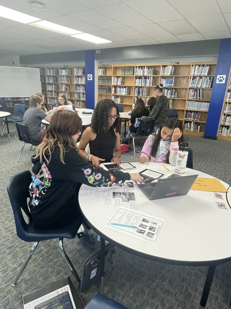 WeaberTim's tweet photo. Today my 7th grade classes practiced the essential skills of agility, teamwork, perseverance, &amp; problem solving as they worked in teams to solve a murder mystery. One of my typically negative students commented that”this was the best class. I really had fun.” For the win! #NLSD4U https://t.co/WOSKxxIfi3