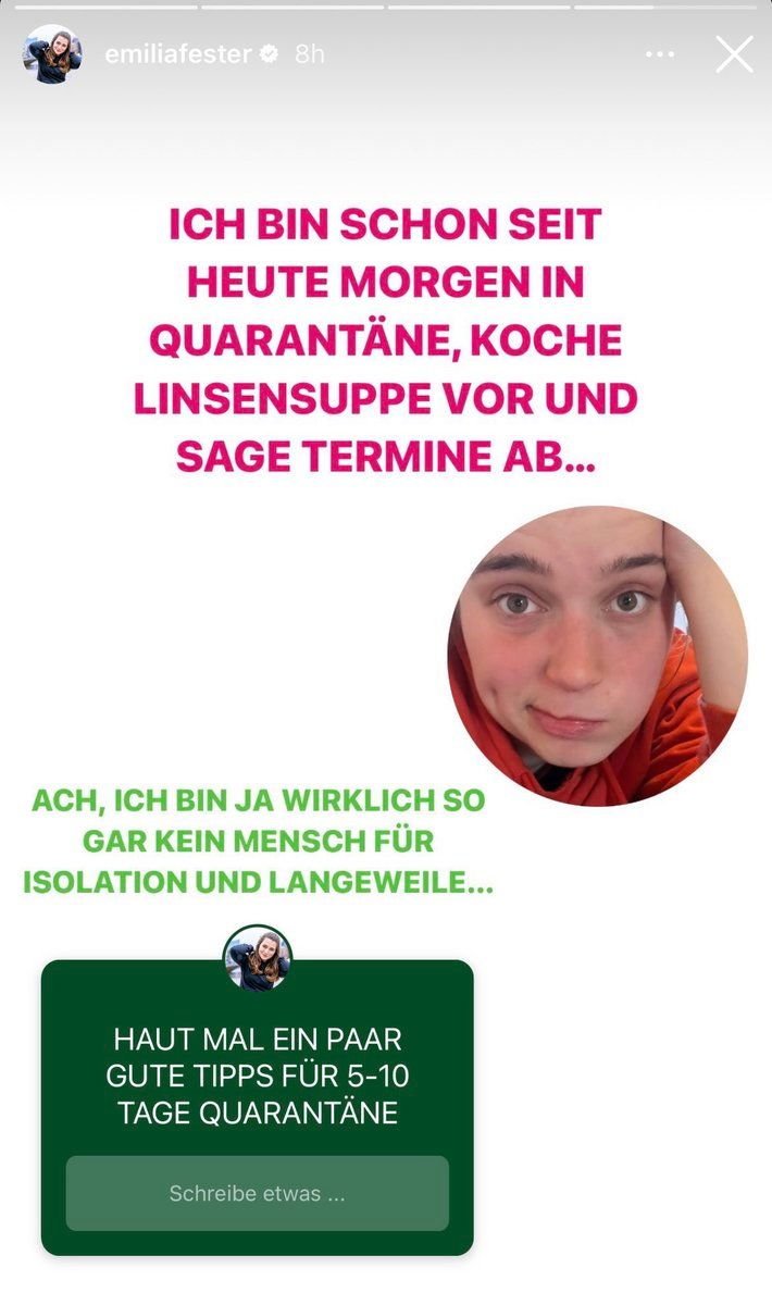 Wir hätten da ein paar Ideen:
👉 Erklären warum die Impfung nicht gewirkt hat.
👉 Fragen von AfD Anhängern beantworten.
👉 Das xhamster Extreme-Abo ausschöpfen.
👉 TikTok Videos drehen.
👉 Paxlovid-Smarties schlucken.
👉 Dich Boostern lassen.
👉 Diesem Account hier folgen.