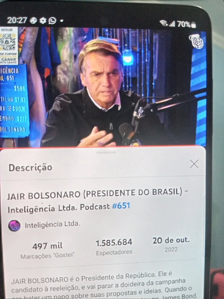 Um ano atrás,Jair Bolsonaro estava sendo entrevistado no Inteligência Limitada...
