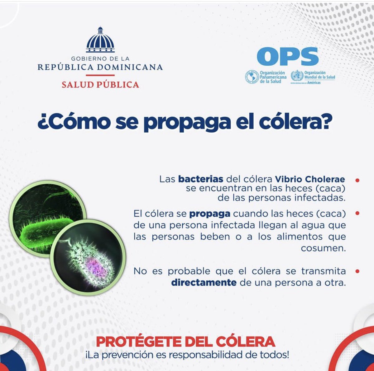 dpsmonteplata's tweet photo. Qué puedes hacer para prevenir el Cólera ? Conoce los síntomas y cómo se propaga. 
##ProtegetedelCólera
#laprevenciónesresponsabilidaddetodos👫👬👭 
#DepartamentoEducacionparalasalud https://t.co/xnPeOxQ8ri