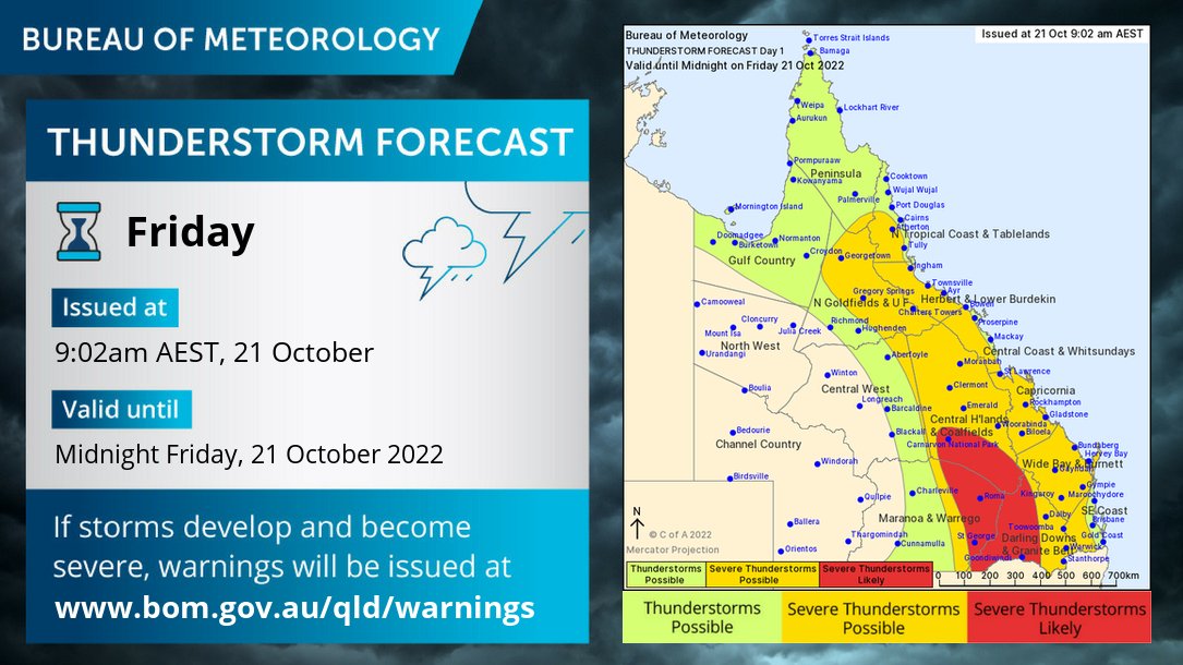 Queensland Ambulance on Twitter "RT BOM_Qld ⛈️Thunderstorm forecast