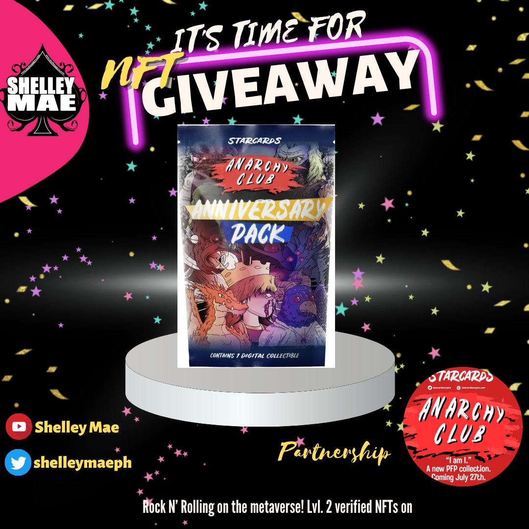 shelleymaeph's tweet photo. STARCARDS BIRTHDAY 🎂🔥

To celebrate @starcardscrypto 2 years on the @WAX_io blockchain we are giving away  2x “Anniversary Pack” #freenft

1️⃣Follow @shelleymaeph &amp; @starcardscrypto 2
2️⃣🖤 &amp; RT + Tag 2
3⃣Join TG: https://t.co/rTG7zurKDl

Good LUCK🍀

#NFTGiveaway #wax #NFTs https://t.co/EANwXVRM32