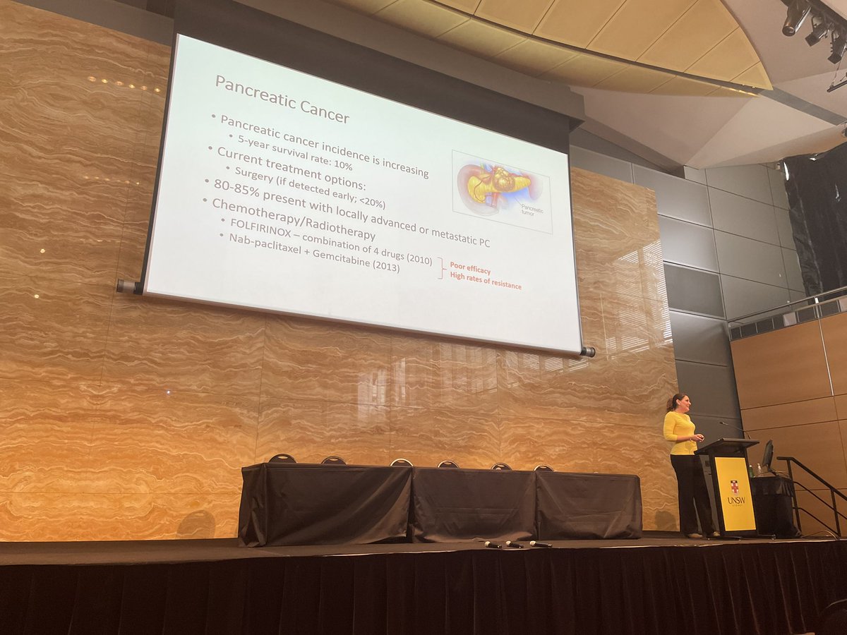 CancerImmIdeas's tweet photo. Dr Zaklina Kovacevic from @CentenaryInst talks about the role of cancer associated fibroblasts and oncogenic signalling pathways in protecting tumour cells in pancreatic cancer. #CIIF22 @UNSWMedicine https://t.co/cKYIZz9zA7
