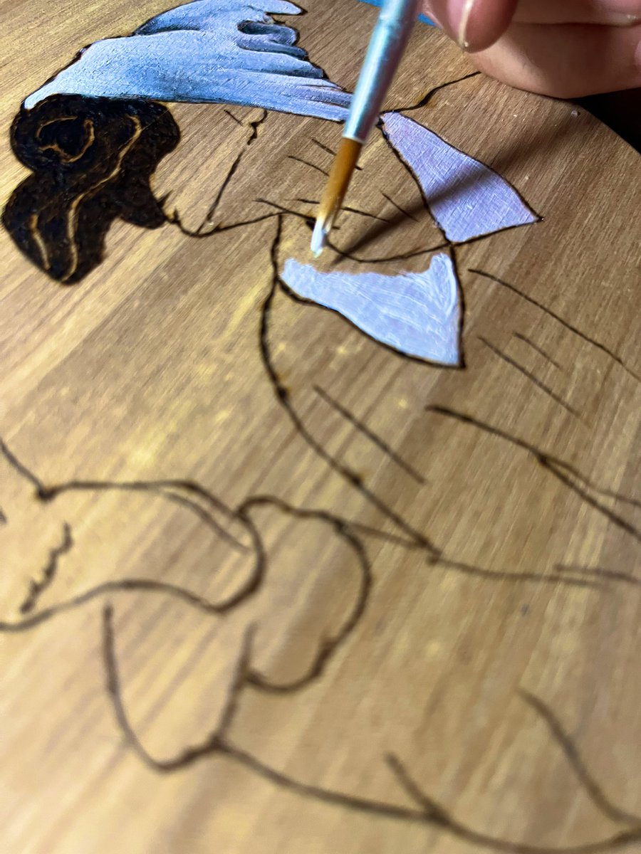 joeyloveg's tweet photo. Chissà cosa ne verrà fuori…💙
#Pirografia e #acrilico su legno…
🪵🥰🎨🖌️💙
#LeMieCreazioni https://t.co/XTl6eSBrsD