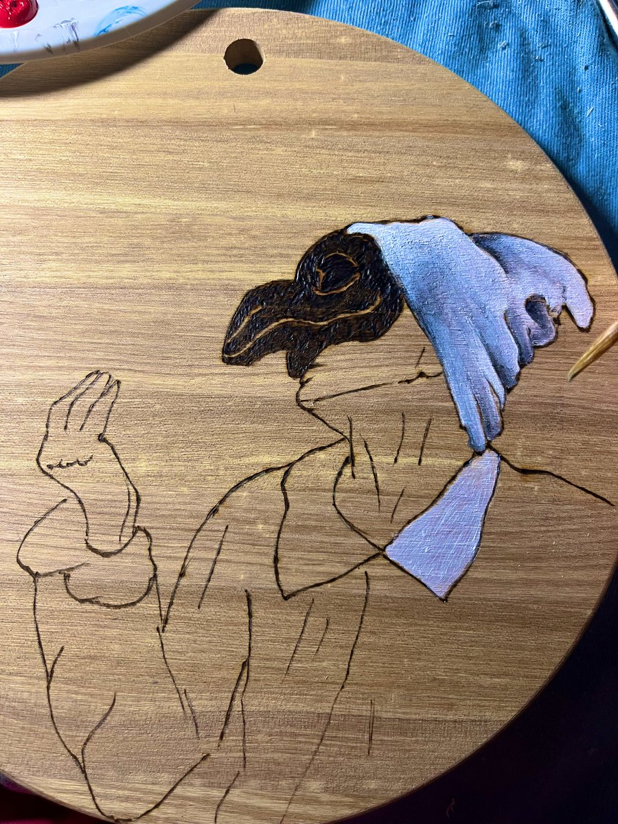 joeyloveg's tweet photo. Chissà cosa ne verrà fuori…💙
#Pirografia e #acrilico su legno…
🪵🥰🎨🖌️💙
#LeMieCreazioni https://t.co/XTl6eSBrsD