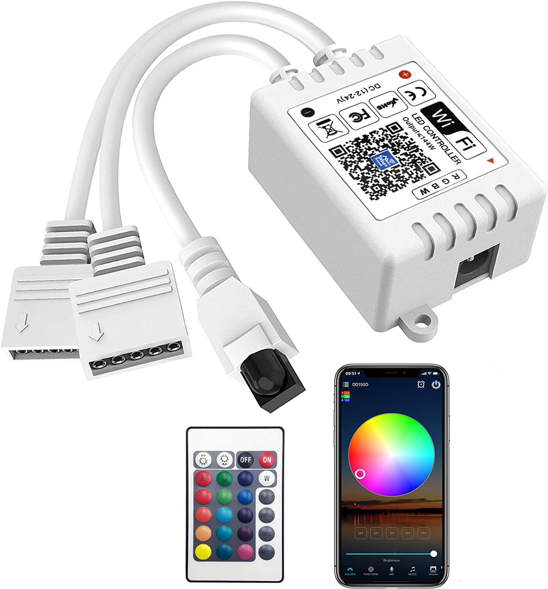 ledpixelTM's tweet photo. 💥 Smart WiFi RGBW LED Controller 2-Output 5 Pin with 24-Key Remote,Compatible with Alexa&amp;Google Assistant,Voice/APP Control Strip Lights for Android/iOS System(WiFi LED Controller Only)
🛒 https://t.co/ct5R2HlkrI 
✅ $13.99
🔔 amazon
🌐 https://t.co/4hmrifehT3

#ledcontroller https://t.co/kOaP19hqeS