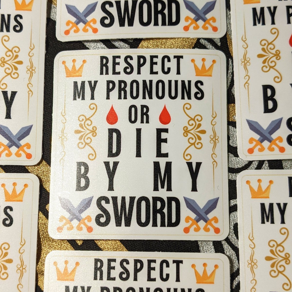 averyafowler's tweet photo. &amp; finally, for all my trans &amp; nonbinary peeps, a threat to all who make the mistake of misgendering you: Respect my pronouns or die by my sword ⚔️ https://t.co/2iEpuG4nfe