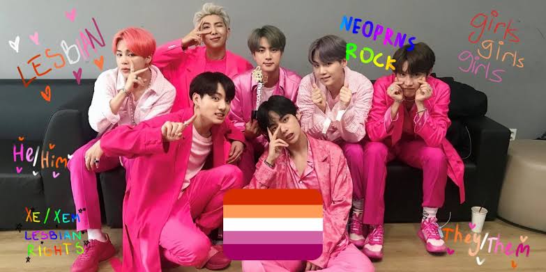 lesboarmys's tweet photo. oi! sejam bem-vindes a nossa conta. criamos ela para ser um espaço confortável para todes lésbicas do fandom do bts.
radfem, solo stan/akgae ou ot* do bts serão bloqueades caso estejam seguindo/interagindo com a página. 
mais infos abaixo: https://t.co/lVlWoxQcza