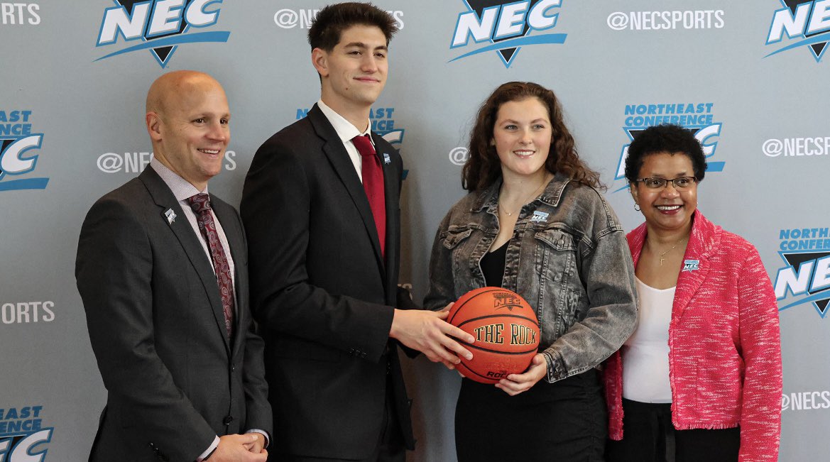 Josh_Cohen35's tweet photo. Had a great time @NECsports  media day! Thank you for having me! Thank you to all who put it together. Did a great job of showing off the conference as a whole. Special thanks to @RedFlashAD @SFUcoachkrim @NECHoopsRon @pioneer_pride @NECcommish https://t.co/lneF2e29k7