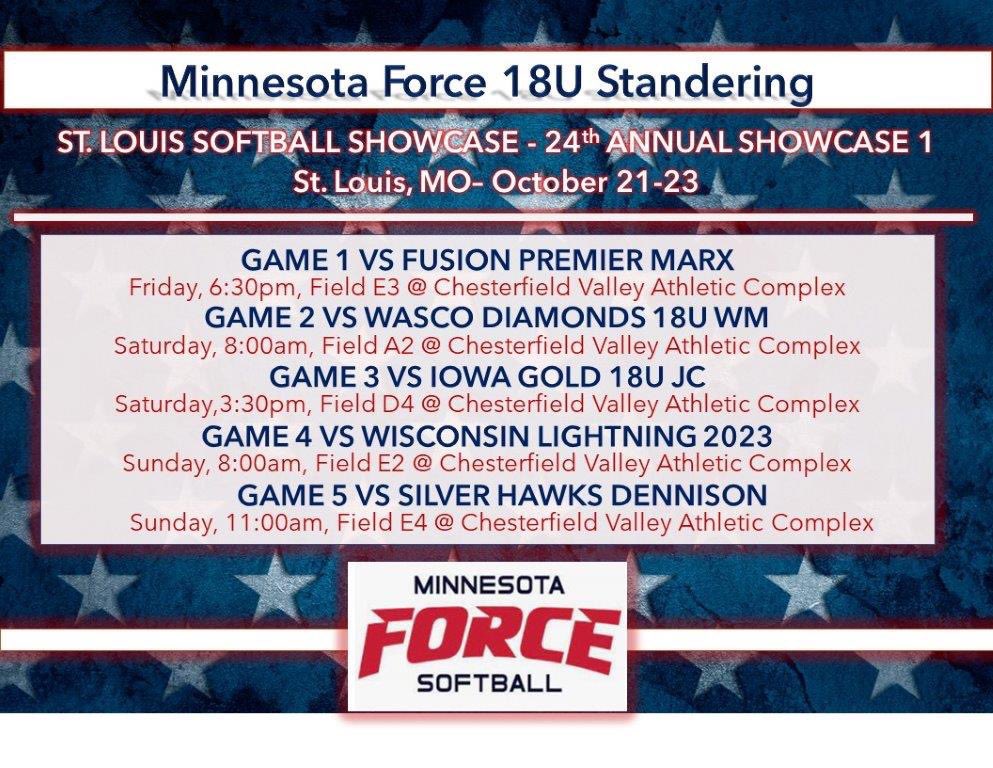 Here’s the schedule for this weekend, can’t wait! #GoForce
