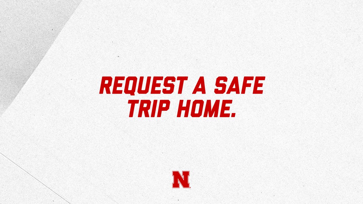ICYMI: Through the university’s Husker Safe Walk, all members of the university community can request an escort home at any time while on campus by calling 402.472.2222.