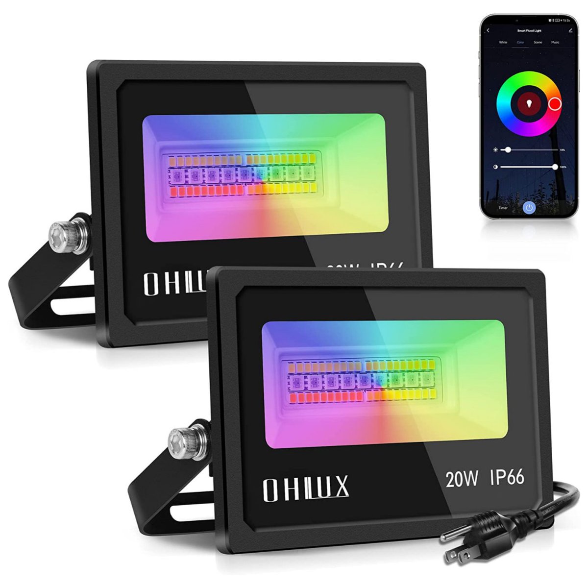 ledpixelTM's tweet photo. 💥 LED Flood Light 200W Equiv,RGB Color Changing Outdoor Floodlights, Smart Flood Light Landscape Lighting, Smart Life App Control, Wall Stage Lights, Christmas Halloween Decorations, 2700K-6500K, IP66,2 Pack
🛒 https://t.co/yk0z8gZZw1 
❌ $53.99
✅ $49.99
🔔 amazon https://t.co/h8IxvxtiOJ