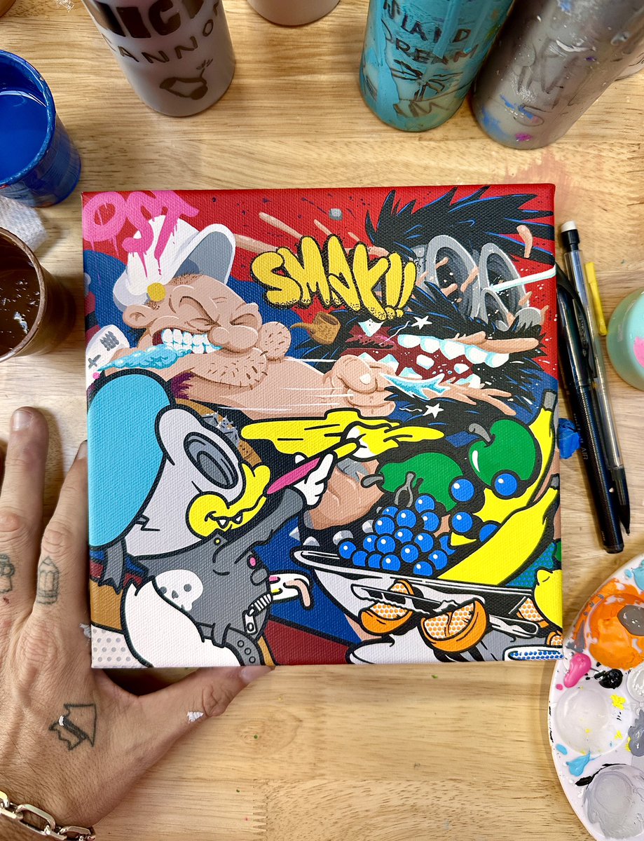 Mattgondek's tweet photo. The smallest painting of my career 

Five days 💀 https://t.co/MnBFJSym9D