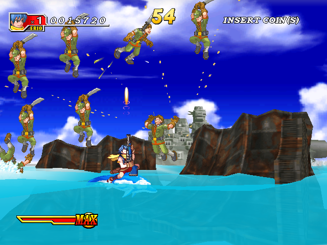BuscandoElWarp's tweet photo. El juego del día: #DolphinBlue (#Naomi)
Creador: #Sammy 2003
Un título excelente con dificultad endiablada, resumen: un auténtico traga-monedas.
Solo hay un par de soldados de elite que puede salvar nuestro mundo casi cubierto de agua y ¿porque no de paso salvar a una "princesa"? https://t.co/wru4QOYXlM