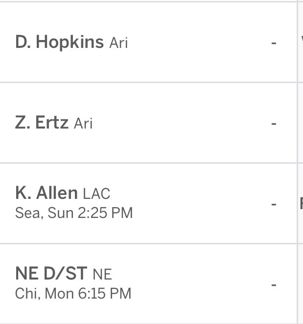 ESPN app and fantasy football not acknowledging the Cardinals Saints game bc they are playing on Amazon is weak. ESPN is terrified of Bezos 😂
