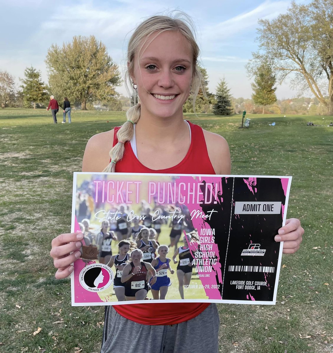 Congratulations to Addy Schreck on qualifying for the IGHSAU Class 1A State Cross Country Meet!