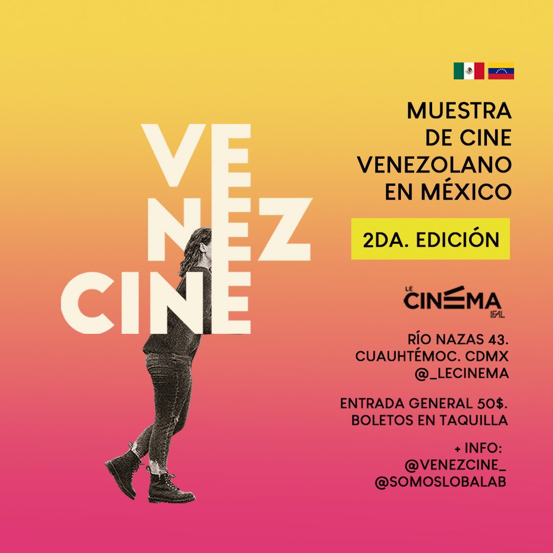 Amigxs en México 🇲🇽

FREE COLOR presente en D.F

Fecha: Sábado 22 de Octubre
Hora: 5pm - 6:20pm 
Boletos: en la taquilla de <a href="/_lecinema/">Le Cinéma IFAL</a>
Dirección: Río Nazas 43. Colonia Cuauhtémoc. @venezcine_ @somoslobalab