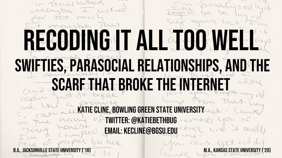 katiebethbug's tweet photo. Hey @YAStudiesAssoc, my presentation has 13 slides and 22 @taylorswift13 puns. Are you "Ready for It..."?

#YASA2022 #YAStudiesAssociation #TaylorSwift #AllTooWell #theScarf #givebackthescarfjake https://t.co/wtJxbOLfwu
