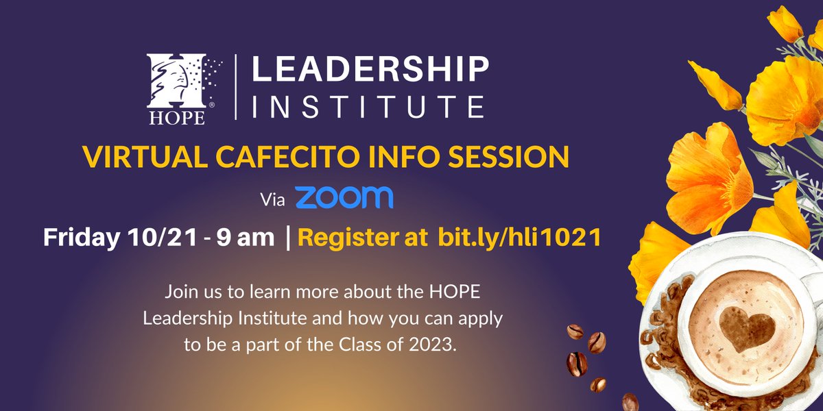 Ready to harness the power of your leadership to make a positive impact? Register for our virtual HOPE Leadership Institute 2023 info session happening tomorrow 10/21 at 9 am. Learn how you can join our network of Latina changemakers! Register here ➡️ bit.ly/hli1021