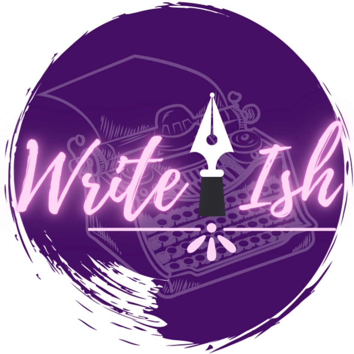 write_ish's tweet photo. @podbean Our (@kelli_iswriting and @HoffmanZara’s favorite colors), analog methods of writing (even though we both use 💻s), and the brush style is because Kelli is also a visual artist—she designed the logo https://t.co/P2nPaztVN4