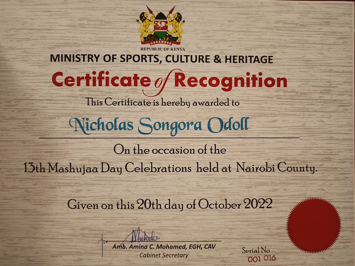 ManyattaYouth_m's tweet photo. #MashujaaDay2022
Join us in Congratulating our very own Founder and Executive Director @NicholasSongora for the Recognition and award as a Kenyan National HERO by His Excellency the President @WilliamsRuto. Kiongozi Songora #Mc001 ni Shujaa wetu sote! https://t.co/fcqhonkZ0Q