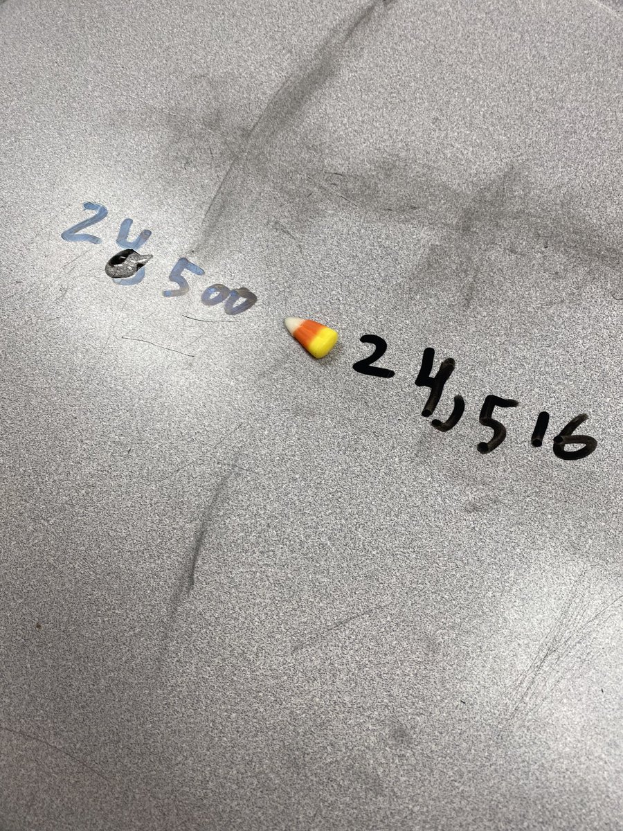 MrsKring's tweet photo. Comparing numbers can make us giggle! π€£π§‘ #mathisfun @ISDSchools #isdstrong #lufflions #luffpride https://t.co/96mKAfXww5