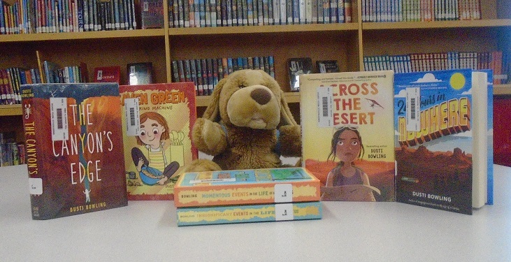 scotreadsYA (@scotreads) on Twitter photo Fluffy has been rereading all of <a href="/DustiBowling/">Dusti Bowling 🌵</a> 's books to prepare for her presentations at <a href="/RMSortn/">Robertsville Middle</a> on October 31 and November 2. A student asked him about his favorite novel by Dusti Bowling. He replied "I love them all. They are better than bacon!" Fluffy has been rereading all of <a href="/DustiBowling/">Dusti Bowling 🌵</a> 's books to prepare for her presentations at <a href="/RMSortn/">Robertsville Middle</a> on October 31 and November 2. A student asked him about his favorite novel by Dusti Bowling. He replied "I love them all. They are better than bacon!"