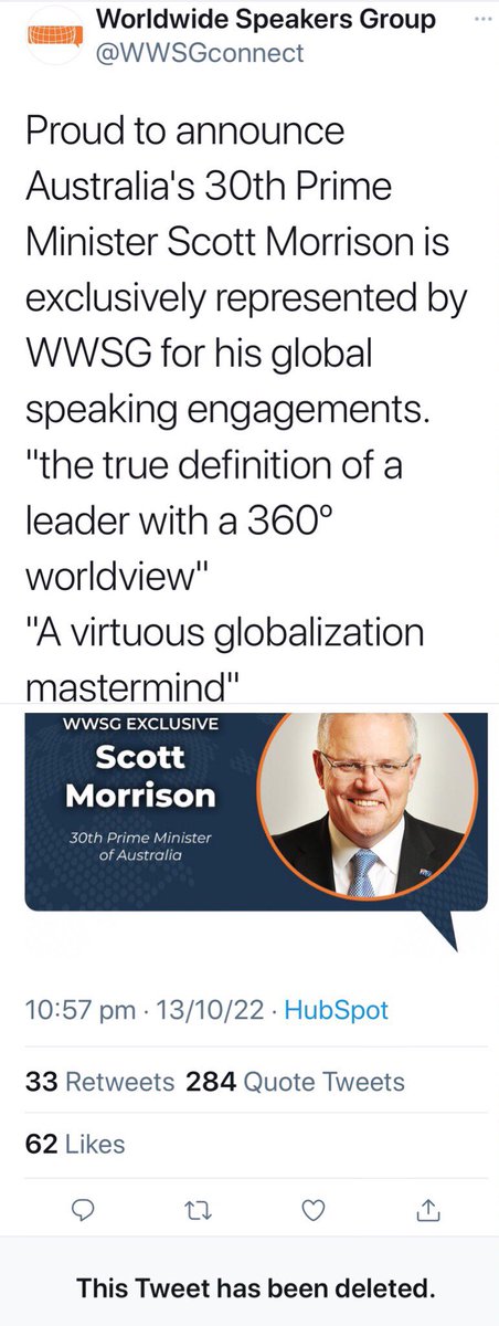 They deleted it. And they try to tell everyone they don’t listen to twitter 😂
#scottyTheLiar #VirtuousGlobalisationMastermindMyArse