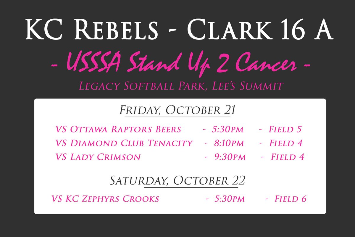 KCRebels_Clark's tweet photo. Great October weekend for softball!
🥎☀️😎 https://t.co/cqqQfLuiO0