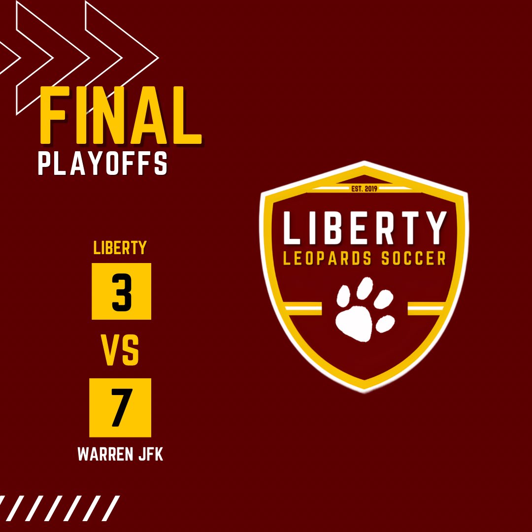 NOTHING BUT PRIDE.

FINAL || The Leopards inaugural varsity season ended tonight, as they closed out the year at 7-8-1 with a 3-7 loss to the Warren JFK Eagles.

Faced with adversity tonight, these guys didn’t quit. Liberty soccer is back, and we’re here to stay.

#GoLeopards