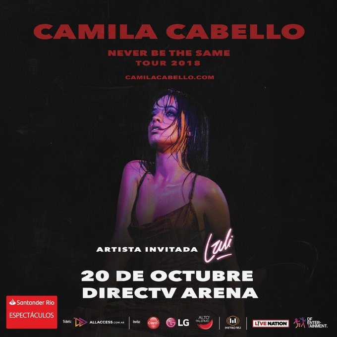 AcostaMzk's tweet photo. El 20 de octubre de 2018, 4 aรฑos atrรกs, Camila Cabello se presentaba con el #NeverBeTheSameTour en el @DIRECTVARENAOK #BuenosAires ๐ฆ๐ท. https://t.co/3tkGJ6uT3c