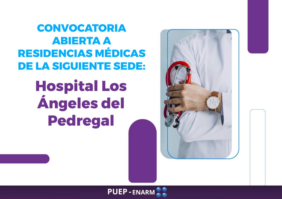 puep_enarm's tweet photo. ¡Doctores (as)! Les compartimos el link con la Convocatoria a Residencias Médicas 2023 del Hospital Ángeles del Pedregal.
https://t.co/A3ZwYdEGWF
#ENARM2023 #losmejoresmedicoslosmejoresresultados #residenciasmedicas #puepenarm #medico https://t.co/pFB2aGG5nG