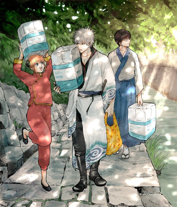 神楽(銀魂) ,坂田銀時 「細かいですが個人的な設定は、さっき暑そう