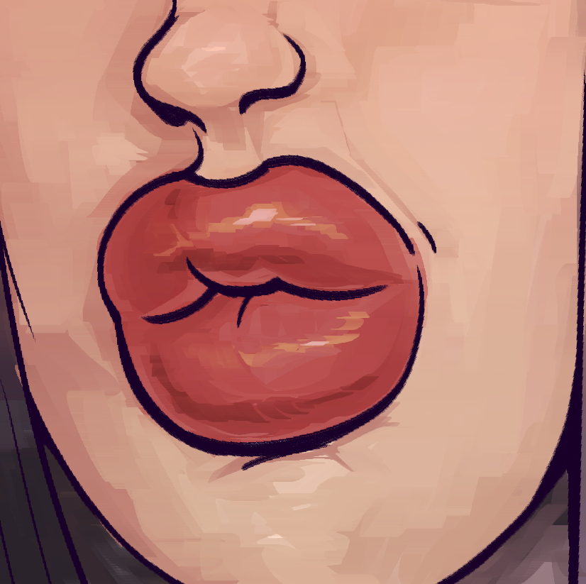 「heres a lip close up i got permission to」|cardboardのイラスト