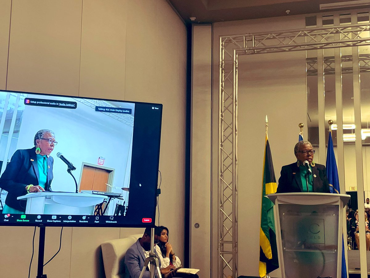 AndresAllan's tweet photo. This week at Kingston, Jamaica attending the 2nd Caribbean Congress on Adolescent &amp; Youth Health @Ccayh2 

Opening remarks by Jewell Quallo-Rosberg, Director @UNFPACaribbean https://t.co/quAVAuaDvI