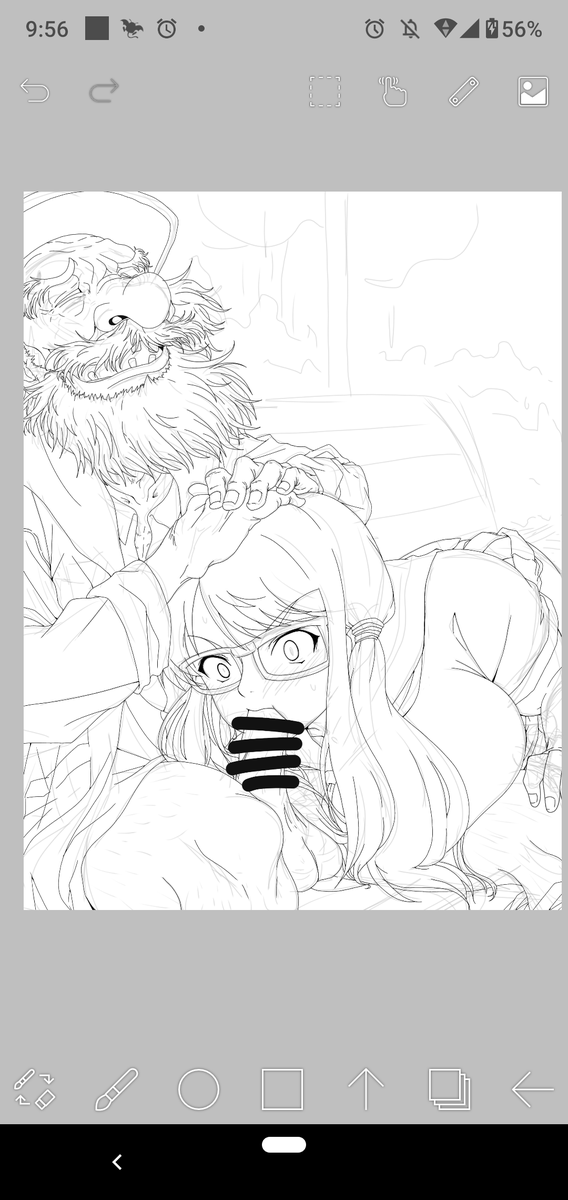 やっとキャラの線画でけた…

いちおうですね、レインボー・ミカのつもりで描いてます 