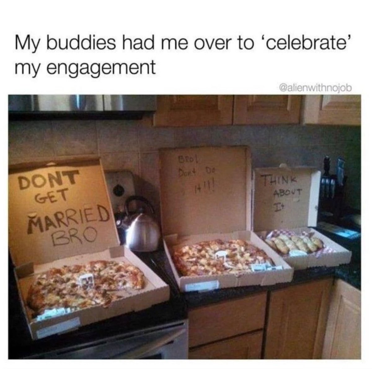 MensHumor's tweet photo. FACT: 100% of divorce is caused by marriage https://t.co/bwsFiCYgHt