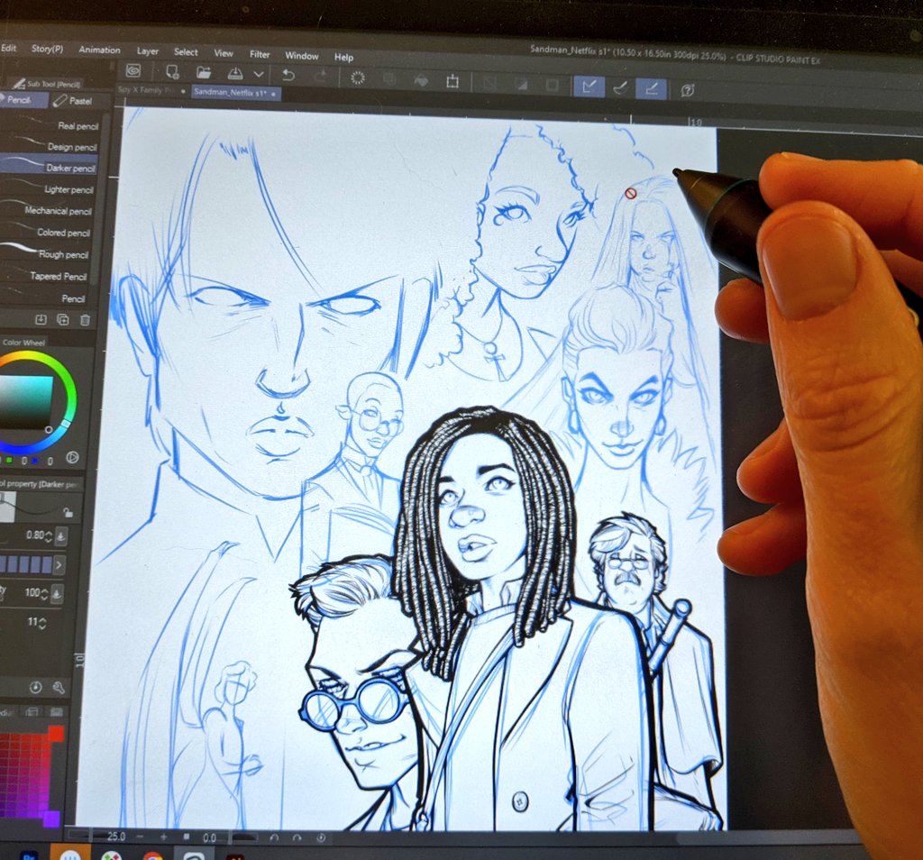 ComfortAndAdam's tweet photo. #drawing #sandman tonight on our #twitchstream happening now! See you soon: https://t.co/7Bw35CgxRf
#sandmannetflix #death #dream #desire #dispair #fiddlersgreen #johannaconstantine #lucifer #doctordestiny #corinzio #lucienne #rosewalker #TwitchStreamers #artstream #livedrawing https://t.co/KqE3UTYyGd