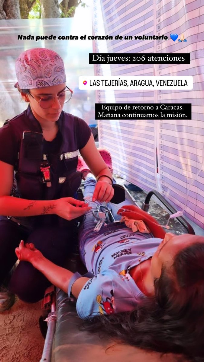 Nos sentimos orgullosos de todos los voluntarios que se han sumado a esta gran misión #LasTejeriasRenacera #LasTejerias #Venezuela 

Llevamos más de 1200 atenciones desde el día sábado. Hoy jueves fueron 206, seguimos velando por todos los afectados de tejerías. 

¡Grande equipo!
