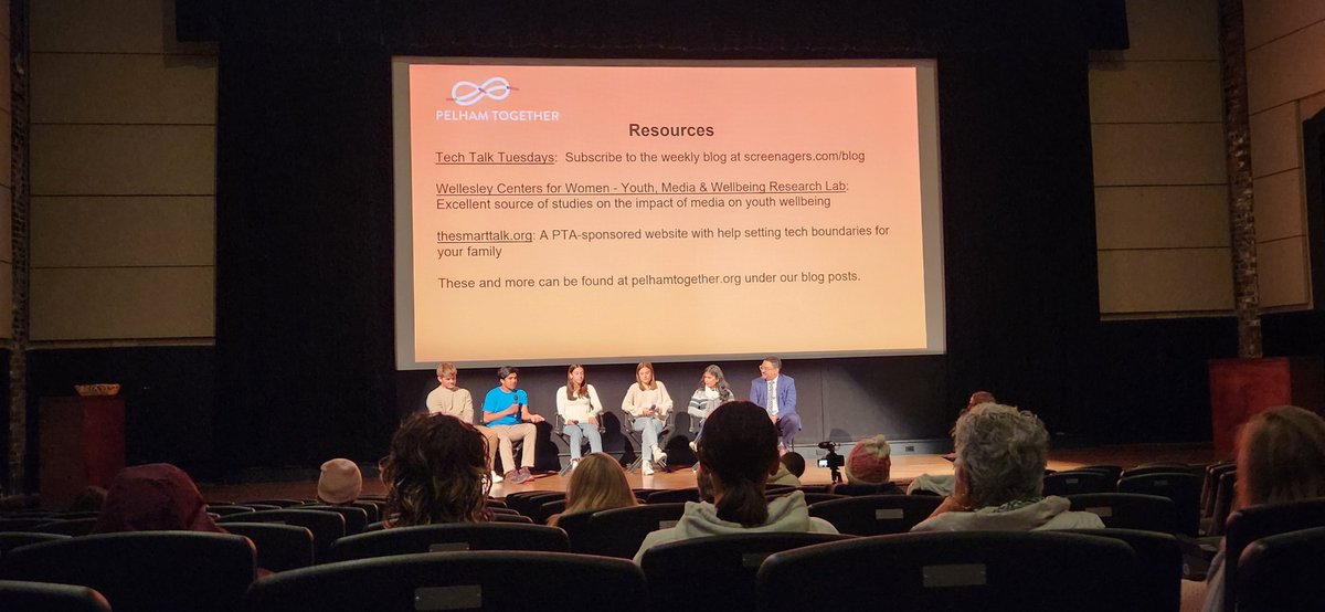 n_anandu's tweet photo. Thank you @pelhamtogether for bringing Screenagers Next Chapter to our community. Enlightening panel discussion. @BarceloPMHS @DrCherylChamp @MarkBerkowitz44 @ScreenagersFilm @lifeartpopcorn https://t.co/USaLP1HhE5