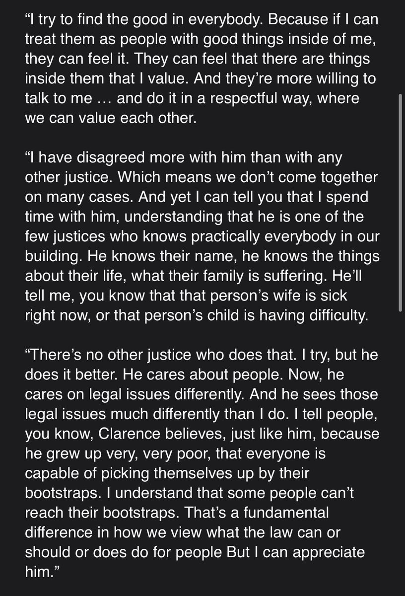 Eric Bradner (@ericbradner) on Twitter photo Justice Sonia Sotomayor did a talk in Chicago tonight hosted by Roosevelt University. She was asked how she maintains relationships with judges she disagrees with — Clarence Thomas, in particular. Here’s what she said: Justice Sonia Sotomayor did a talk in Chicago tonight hosted by Roosevelt University. She was asked how she maintains relationships with judges she disagrees with — Clarence Thomas, in particular. Here’s what she said: