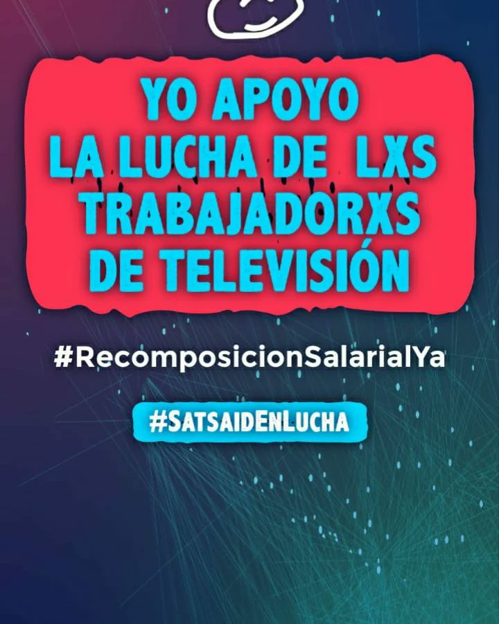 SatsaidA's tweet photo. #GranHermano2022

‼️ Este contenido que estás disfrutando es realizado por trabajadores y trabajadoras de televisión que están luchando por su salario.

¡Apoyemos la lucha de los trabajadores de la televisión!

🔁Dale RT

#RecomposiciónSalarialYa
#SatsaidEnLucha https://t.co/KfrJ1owkGD