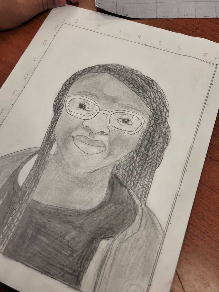 nrjhart's tweet photo. Art 1 students have erased the grid lines and are now adding their range of value! You wouldn't even know their beginners. BRAVO! #artmatters #allin https://t.co/lkCHt0inzk